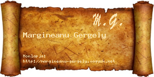 Margineanu Gergely névjegykártya